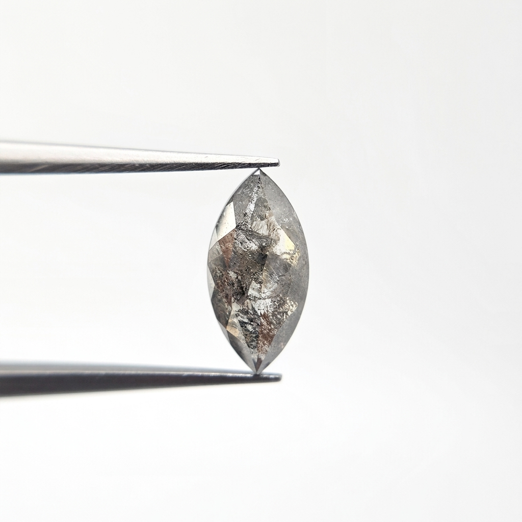 Marquise Salt and Pepper Diamond