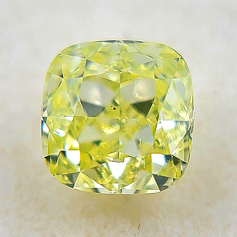 Natural Fancy Intense Green Yellow color 0.66CT SI1 Clarity 