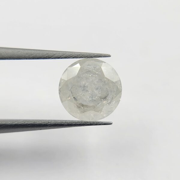 (M200) Natural Fancy White color 0.92CT Round Brilliant Shape GIA Certified Diamond