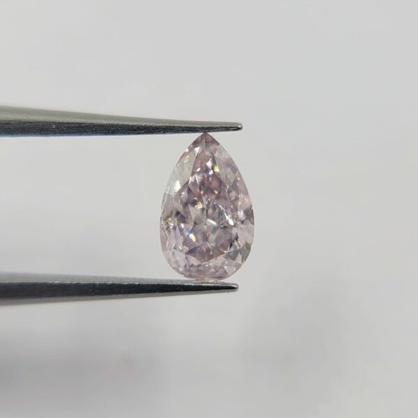 (M166) Natural Fancy Brownish Purplish Pink color 0.25ct SI2 Clarity Pear Shape GIA Certified Diamond