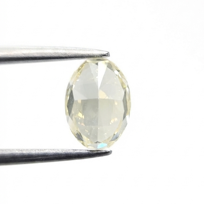(Tc409) Natural Fancy Light Yellow SI2 Clarity Oval Shape GIA Certified Diamond
