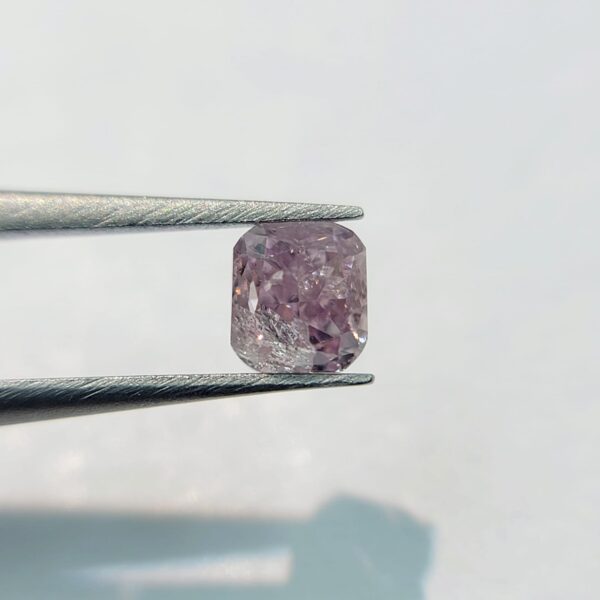 (M329) Natural Fancy Intense Purple Pink color 0.26ct Radiant Shape GIA Certified Diamond