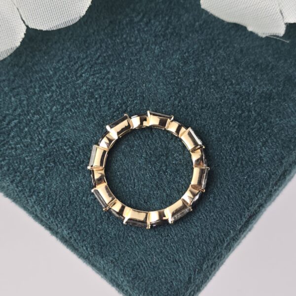 Boldly Unique: Baguette & Marquise Salt and Pepper Diamond Band