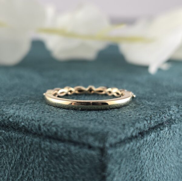 Sleek & Striking: Round and Marquise Black Diamond Wedding Band