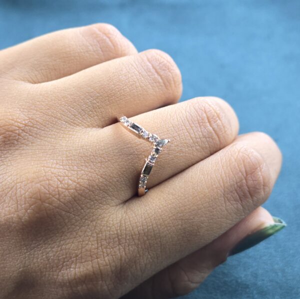 Triple-Cut Beauty: Round, Marquise & Baguette Salt and Pepper Diamond Band
