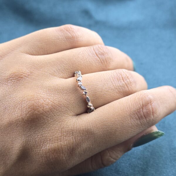 Naturally Bold – Round, Marquise & Pear Salt and Pepper Diamond Band