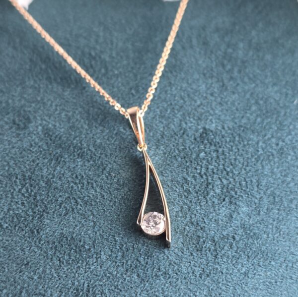 Grace in Every Curve: Round Salt and Pepper Diamond Pendant
