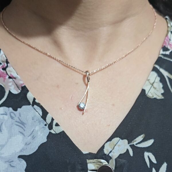 Grace in Every Curve: Round Salt and Pepper Diamond Pendant