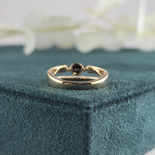 Bold Contrast – Round Black and White Diamond Ring