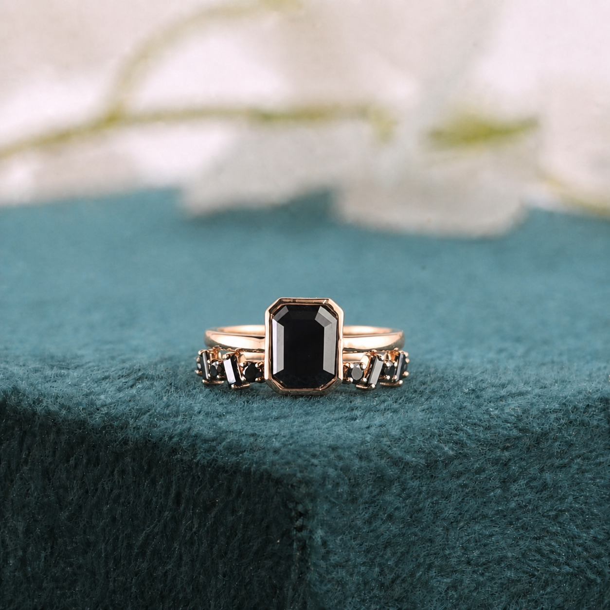 Make a Bold Promise with the Emrald and Chowki Black Diamond Wedding Ring