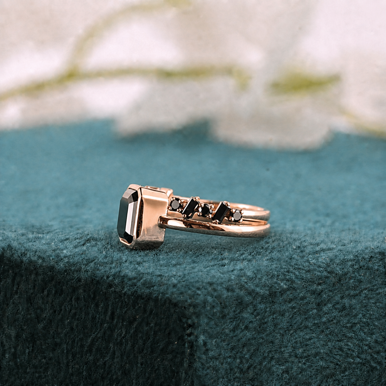 Make a Bold Promise with the Emrald and Chowki Black Diamond Wedding Ring