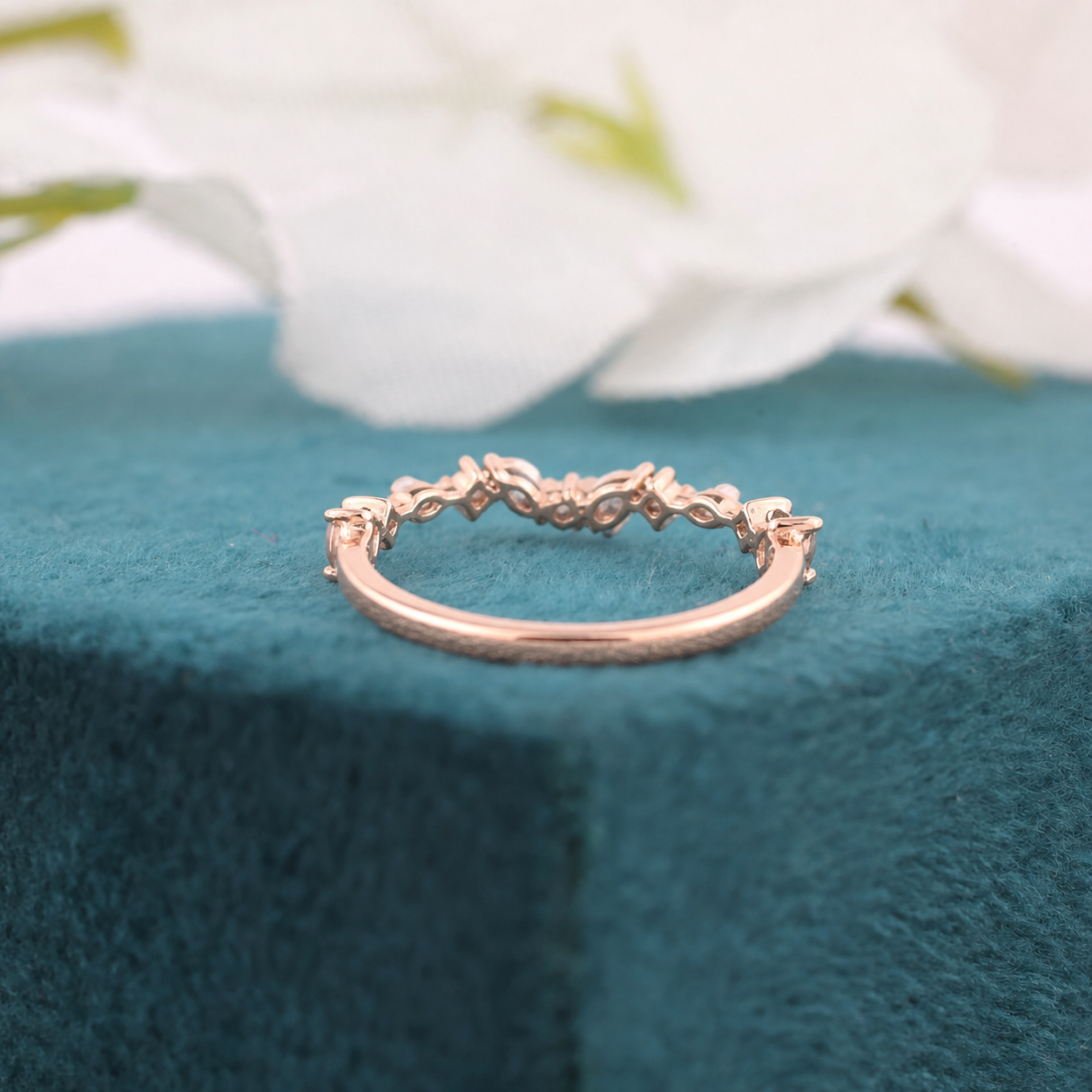 Naturally Bold – Round, Marquise & Pear Salt and Pepper Diamond Band