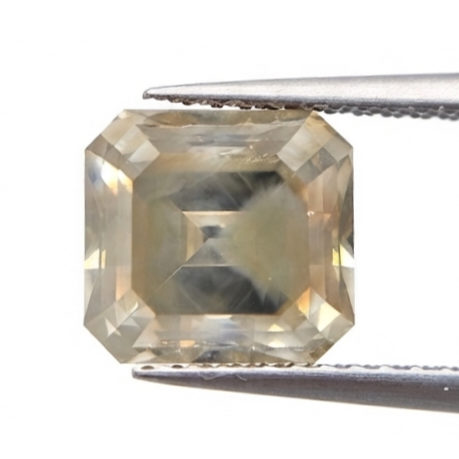 7.26 CT Colossal Fancy Brownish Greenish Asscher Cut Natural Loose Diamond
