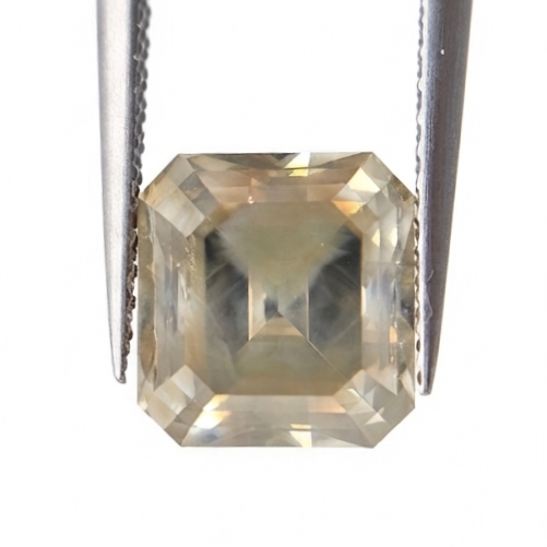 7.26 CT Colossal Fancy Brownish Greenish Asscher Cut Natural Loose Diamond
