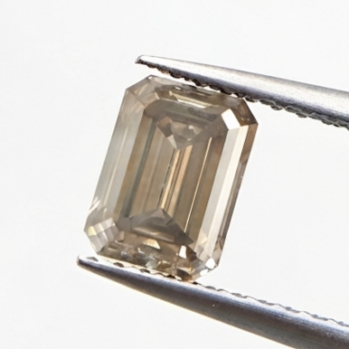 2.02 CT Rare Fancy Greenish Brownish Emerald Cut Natural Loose Diamond