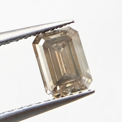 2.02 CT Rare Fancy Greenish Brownish Emerald Cut Natural Loose Diamond