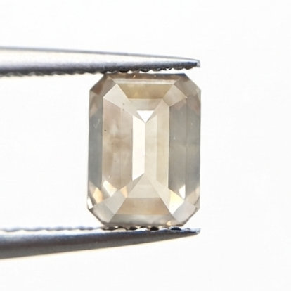 2.02 CT Rare Fancy Greenish Brownish Emerald Cut Natural Loose Diamond