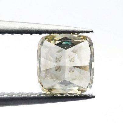 2.35 CT GIA Certified Fancy Brownish Greenish Yellow Cushion Cut Natural Loose Diamond