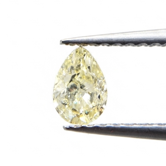 1.00 CT GIA Certified Pear Cut Natural Loose Diamond (W to X Range, VS2)