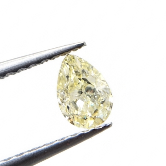 1.00 CT GIA Certified Pear Cut Natural Loose Diamond (W to X Range, VS2)
