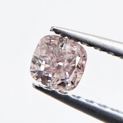 0.51 CT GIA Certified Fancy Pinkish Brown Cushion Cut Natural Loose Diamond
