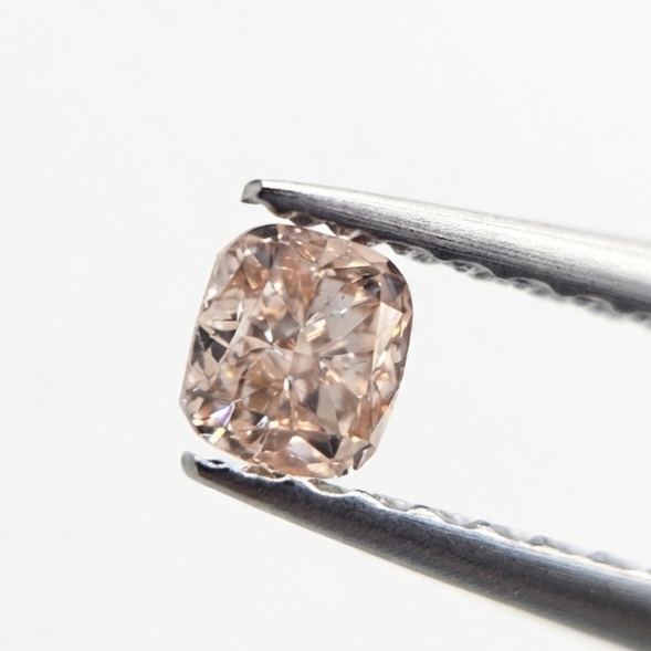 0.38 CT GIA Certified Fancy Brown-Pink Cushion Cut Natural Loose Diamond