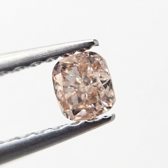 0.38 CT GIA Certified Fancy Brown-Pink Cushion Cut Natural Loose Diamond