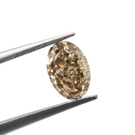 1.01 CT GIA Certified Fancy Yellow-Brown Oval Cut Natural Loose Diamond