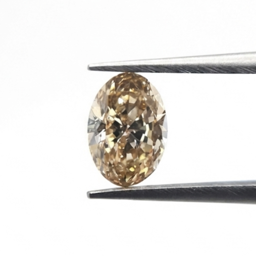 1.00 CT GIA Certified Fancy Yellow-Brown Oval Cut Natural Loose Diamond