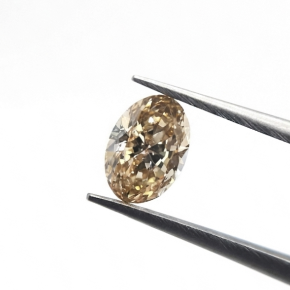 1.00 CT GIA Certified Fancy Yellow-Brown Oval Cut Natural Loose Diamond