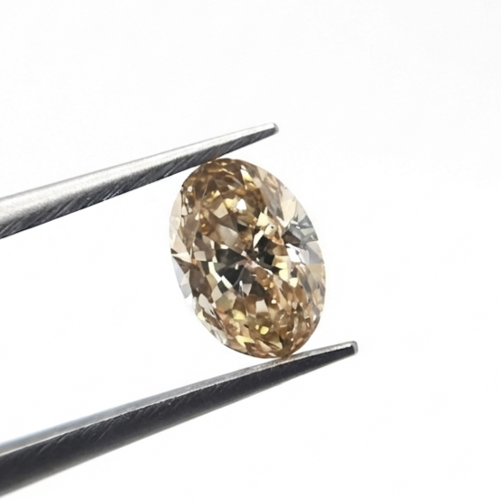 1.00 CT GIA Certified Fancy Yellow-Brown Oval Cut Natural Loose Diamond