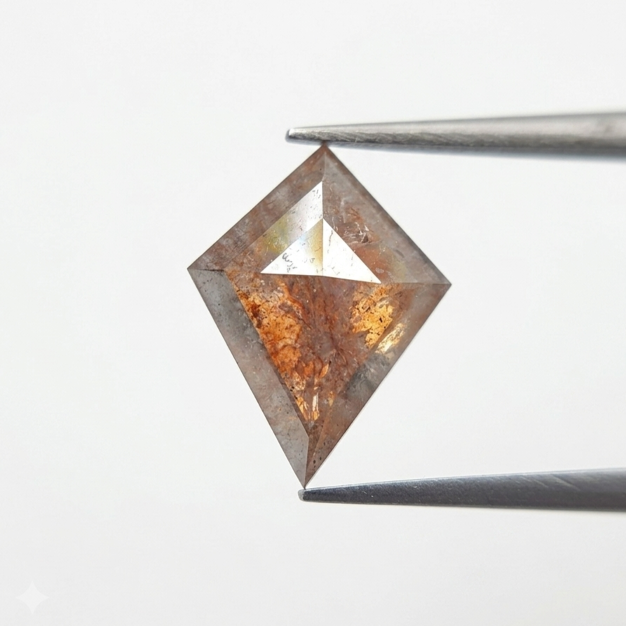 2.76 CT Kite Shape Fancy Orange-Brown Natural Loose Diamond