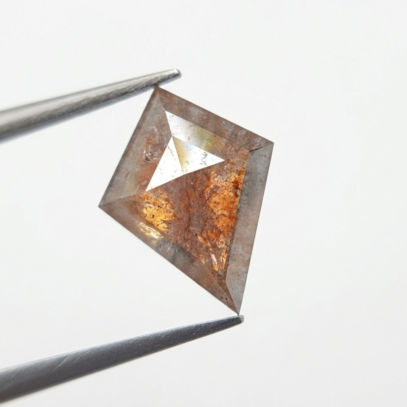 2.76 CT Kite Shape Fancy Orange-Brown Natural Loose Diamond