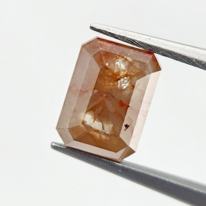 1.88 CT Emerald Cut Fancy Orange-Brown Natural Loose Diamond