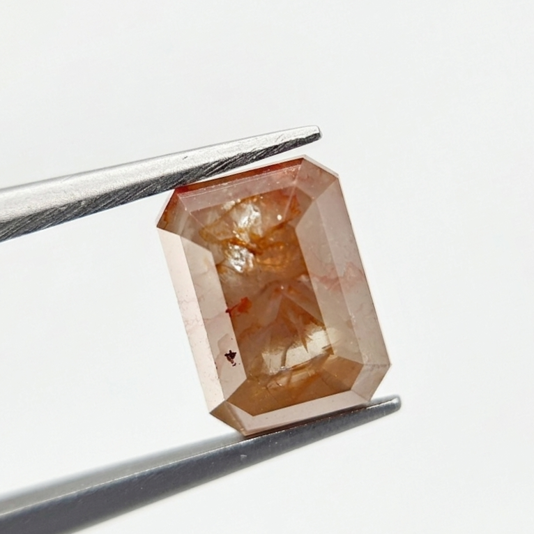 1.88 CT Emerald Cut Fancy Orange-Brown Natural Loose Diamond