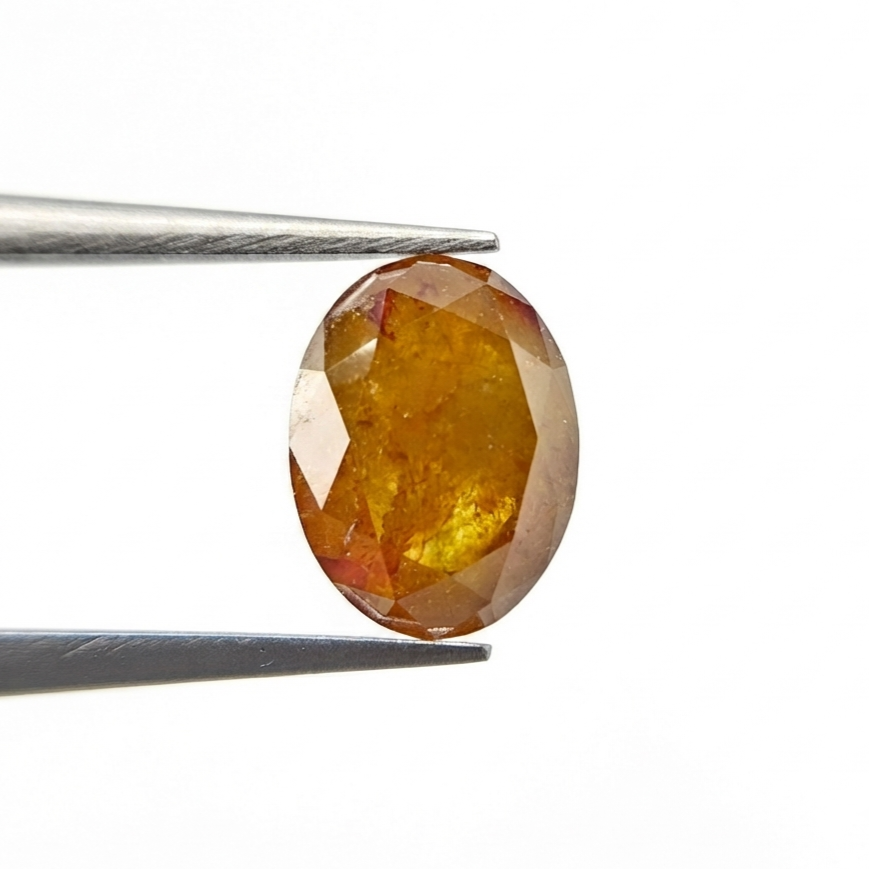 2.96 CT Oval Cut Fancy Orange-Brown Natural Diamond
