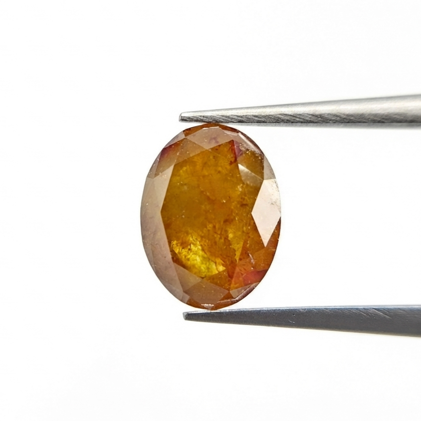2.96 CT Oval Cut Fancy Orange-Brown Natural Diamond