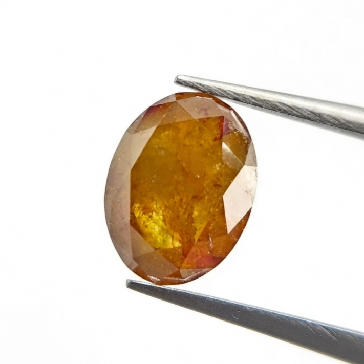 2.96 CT Oval Cut Fancy Orange-Brown Natural Diamond
