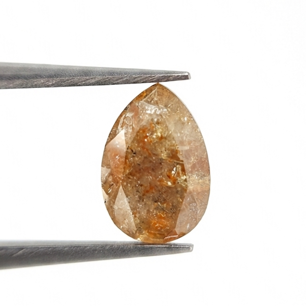 2.38 CT Pear Shape Fancy Orange-Brown Natural Diamond