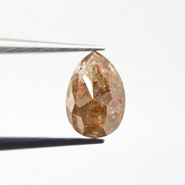 2.38 CT Pear Shape Fancy Orange-Brown Natural Diamond