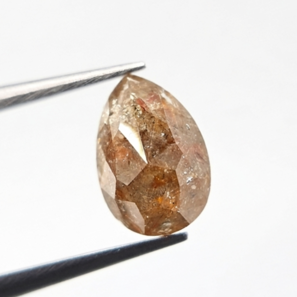 2.38 CT Pear Shape Fancy Orange-Brown Natural Diamond