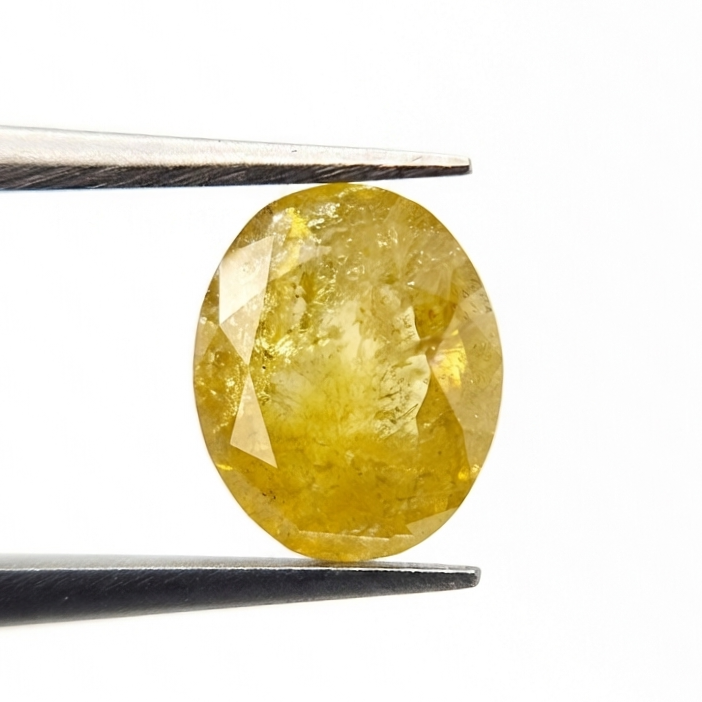 2.38 CT Oval Cut Fancy Intense Yellow Natural Diamond