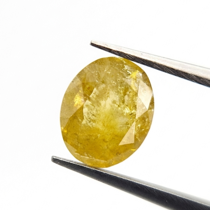 2.38 CT Oval Cut Fancy Intense Yellow Natural Diamond
