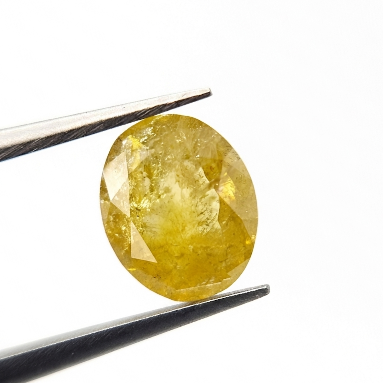 2.38 CT Oval Cut Fancy Intense Yellow Natural Diamond