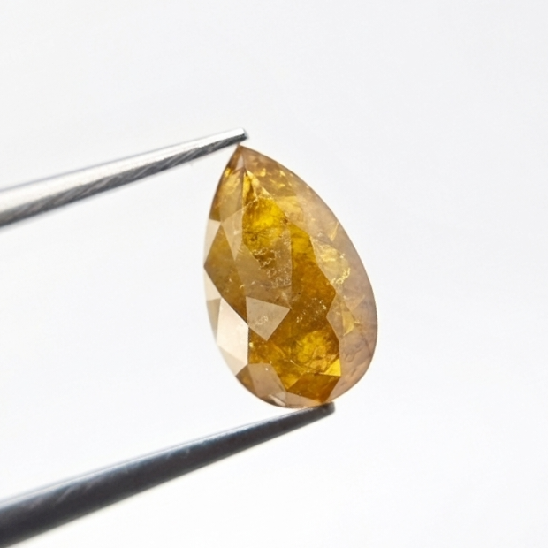 1.73 CT Pear Shape Fancy Deep Orange-Yellow Natural Diamond