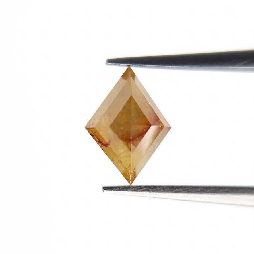 1.51 CT Kite Shape Fancy Orange-Brown Natural Diamond
