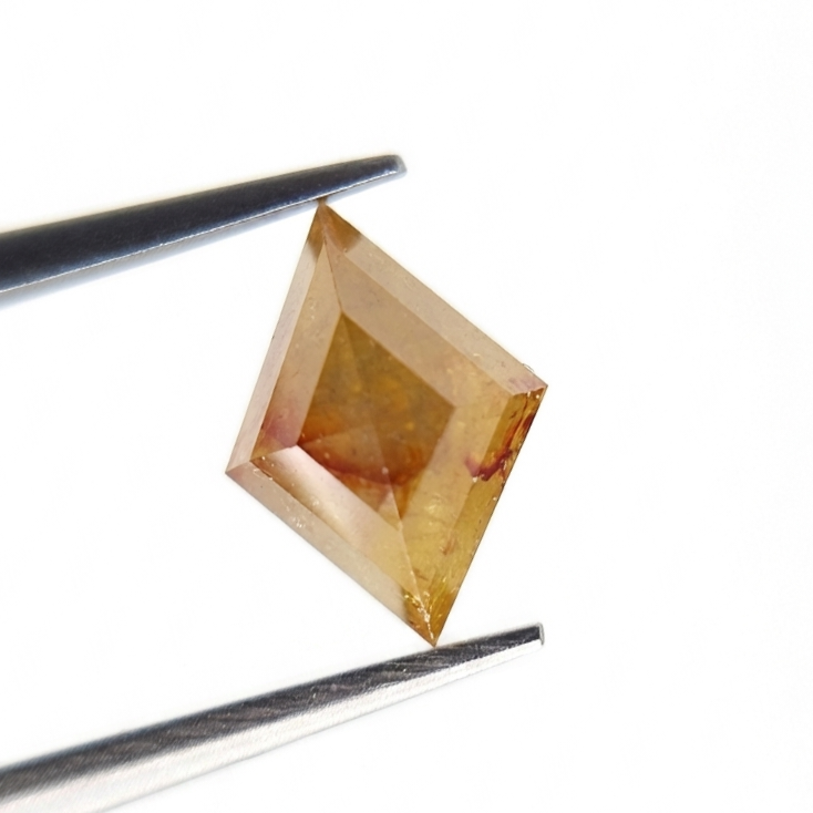 1.51 CT Kite Shape Fancy Orange-Brown Natural Diamond