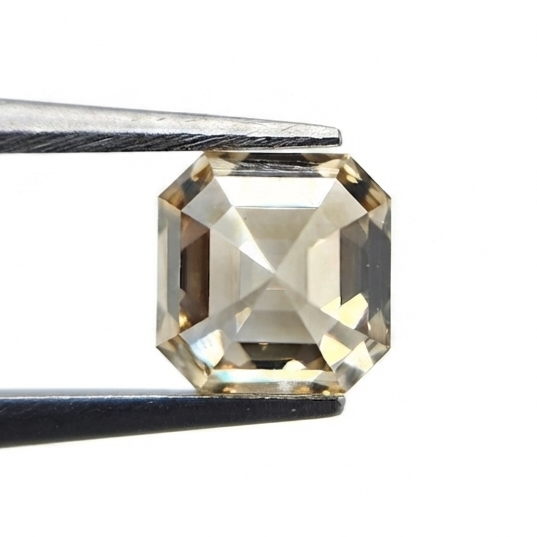 1.11 CT Asscher Cut Fancy Champagne Natural Diamond