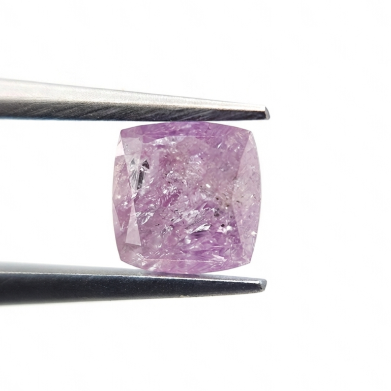 .01 CT Cushion Cut Fancy Purple-Pink Natural Diamond
