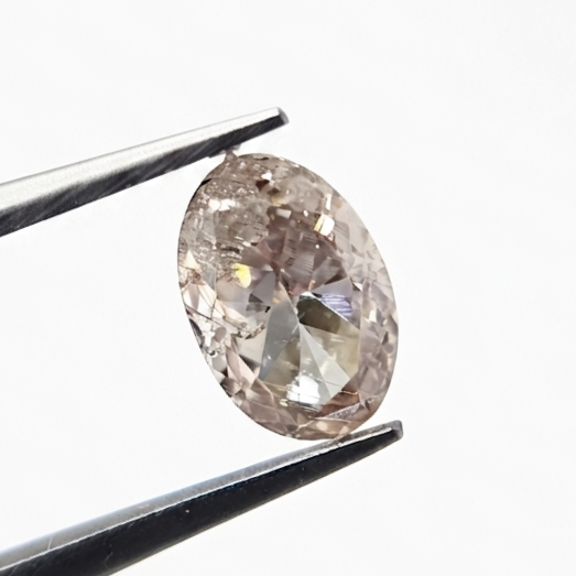 1.01 CT Oval Cut Fancy Light Pinkish Brown Natural Diamond